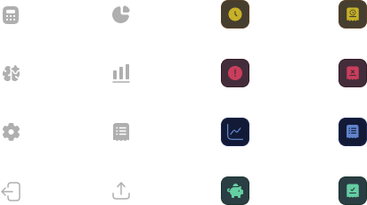 Icon set for the interface