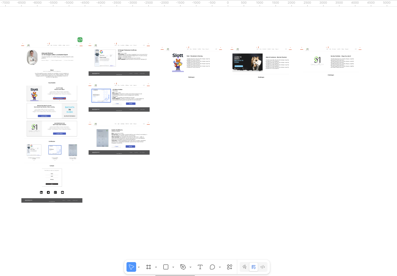 Iteration 2 – reworked Case Studies layout with improved rhythm and spacing