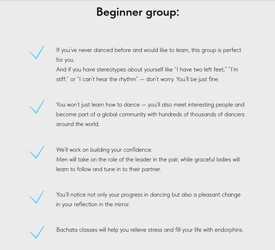 Before — key points/benefits section